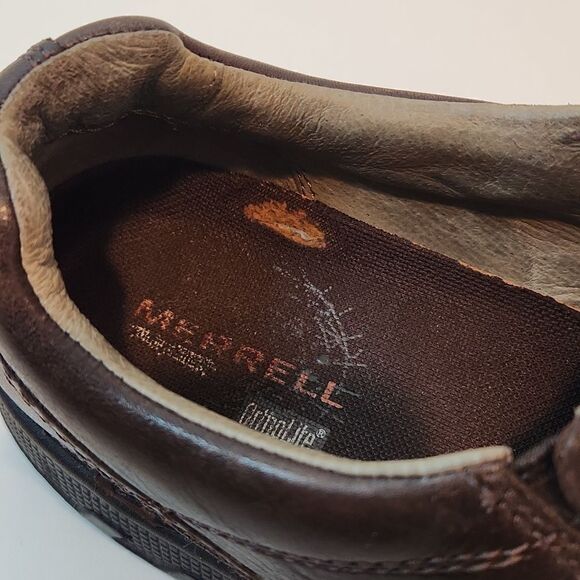 Merrell World Legend Stollen J45051 Men’s Size 8 Pebbled Brown Leather Loafers - Picture 15 of 15